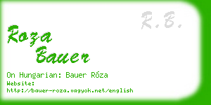 roza bauer business card