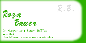 roza bauer business card